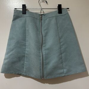 FOREVER 21 Suede Baby Blue Skirt